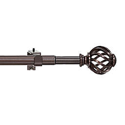 MyHome Buono II Symmetry 66 to 120-Inch Adjustable Single Curtain Rod Set in Oil Rubbed Bronze