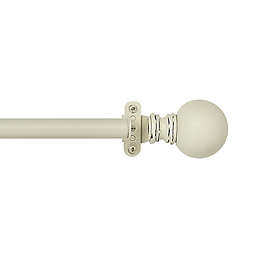 MyHome Kerry Innovative Wrap Around 48 to 86-Inch Adjustable Single Curtain Rod Set in White