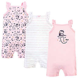 Hudson Baby® Size 0-3M Mermaid Short Sleeve Cotton Romper in Pink