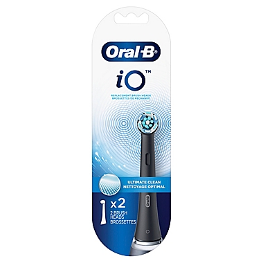Oral-B iO Ultimate 2-Pack Clean Brush Heads in Black. View a larger version of this product image.