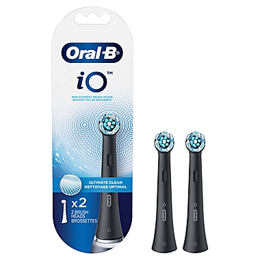 Oral-B iO Ultimate 2-Pack Clean Brush Heads in Black. View a larger version of this product image.