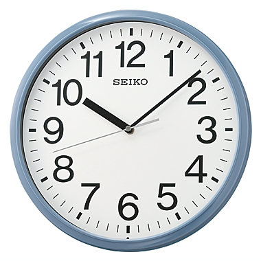 Seiko Classic Wall Clock in Slate Blue. View a larger version of this product image.