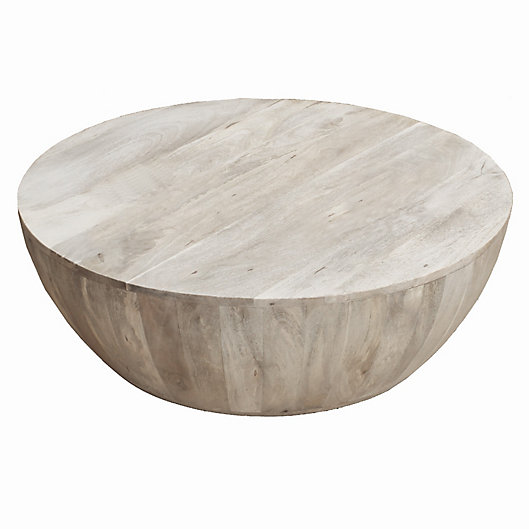 The Urban Port Round Wood Coffee Table, 30 Round Wooden Coffee Table