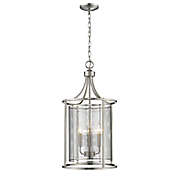 Eglo Verona 3-Light Slope Mount Ceiling Pendant in Brushed Nickel with Metal Shades