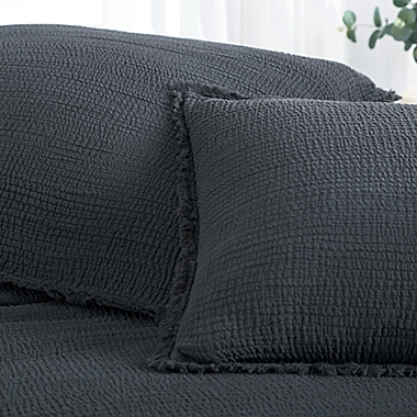 UGG&reg; Shaye Twin Duvet Cover in Charcoal. View a larger version of this product image.