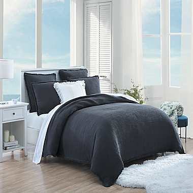 UGG&reg; Shaye Twin Duvet Cover in Charcoal. View a larger version of this product image.