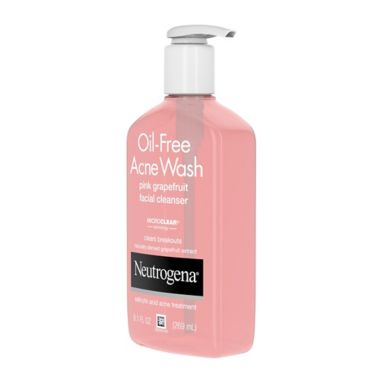 Neutrogena&reg; 9.1 oz. Oil-Free Acne Wash Facial Cleanser with Pink Grapefruit. View a larger version of this product image.