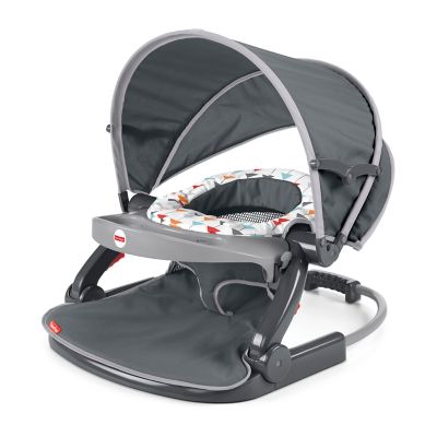Fisher-Price&reg; Arrows Away On-the-Go Sit-Me-Up Floor Seat in Grey