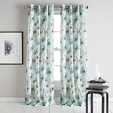 DKNY Modern Bloom Grommet Sheer Window Curtain Panel (Single). View a larger version of this product image.