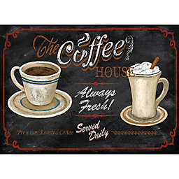 Coffee House Placemats in Black (Set of 4)