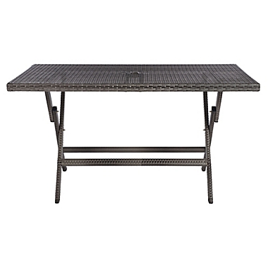 Safavieh Akita Outdoor Folding Table in Grey. View a larger version of this product image.