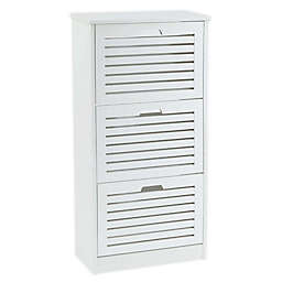 Luxen Home 12-Pair Wood Shoe Storage Cabinet in White