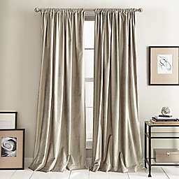 DKNY Modern Knotted Velvet 108-Inch Rod Pocket Window Curtain Panels in Champagne (Set of 2)