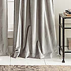 Alternate image 2 for DKNY Modern Knotted Velvet 84-Inch Rod Pocket Window Curtain Panels in Silver (Set of 2)