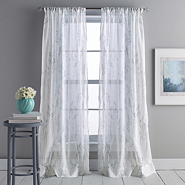 DKNY Whisper 84-Inch Rod Pocket/Back Tab Sheer Window Curtain Panel in Linen (Single). View a larger version of this product image.