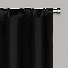 Alternate image 1 for Eclipse Forrester 63-Inch Rod Pocket Room Darkening Window Curtain Panels in Black (Set of 4)
