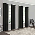 Alternate image 0 for Eclipse Forrester 63-Inch Rod Pocket Room Darkening Window Curtain Panels in Black (Set of 4)