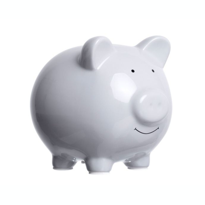 Pearhead® Ceramic Piggy Bank in Grey | Bed Bath & Beyond