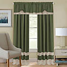 Alternate image 2 for MyHome Darcy 84-Inch Rod Pocket Window Curtain Panel in Green/Camel (Single)