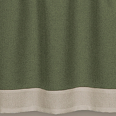 MyHome Darcy 84-Inch Rod Pocket Window Curtain Panel in Green/Camel (Single). View a larger version of this product image.