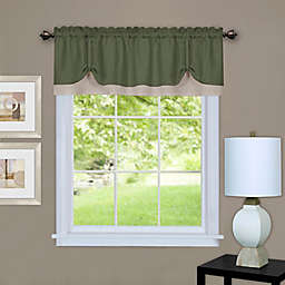 MyHome Darcy Window Valance in Green/Camel