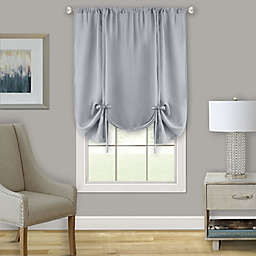 MyHome Darcy 63-Inch Rod Pocket Window Curtain Tie Up Shade in Grey