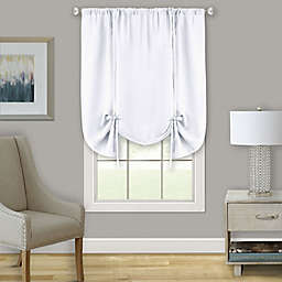 MyHome Darcy 63-Inch Rod Pocket Window Curtain Tie Up Shade in White