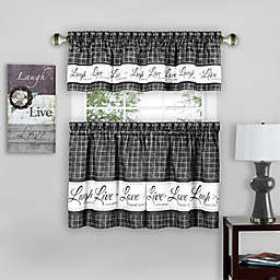 Live Love Laugh Window Curtain Tier Pair and Valance