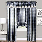 Alternate image 2 for MyHome Buffalo Check 63-Inch Rod Pocket Light Filtering Window Curtain Panel in Navy (Single)