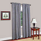 Alternate image 0 for MyHome Buffalo Check 63-Inch Rod Pocket Light Filtering Window Curtain Panel in Navy (Single)