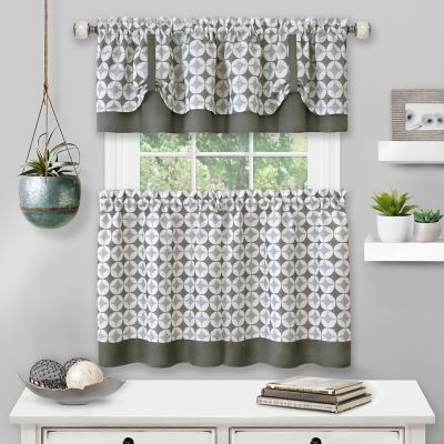 MyHome Callie Kitchen Window Curtain Tier Pair and Valance