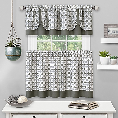 MyHome Callie Kitchen Window Curtain Tier Pair and Valance. View a larger version of this product image.