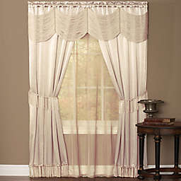 Halley 63-Inch Rod Pocket Window Curtain Set in Ivory (Set of 5)