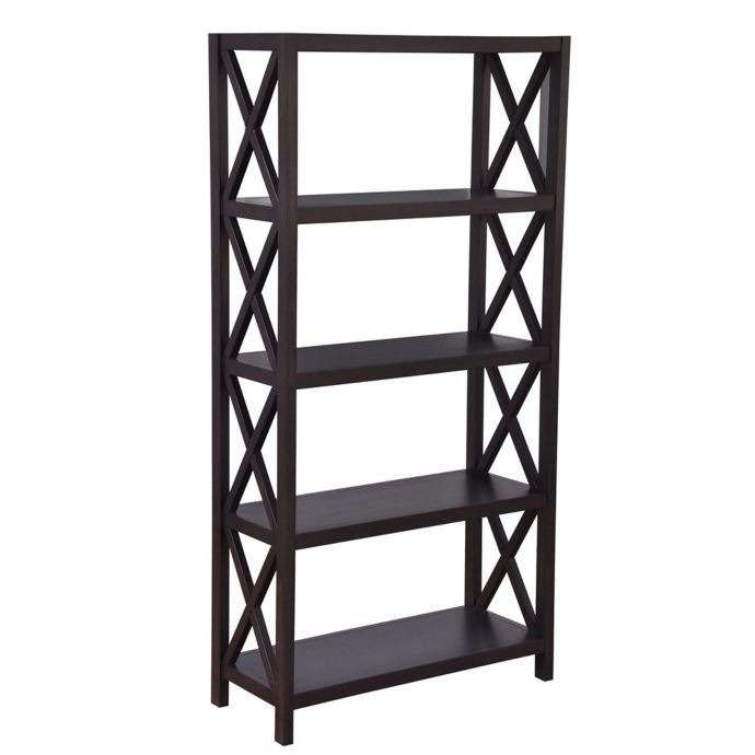 Bee & Willow™ Home Crossey Bookcase in Carbonized Wood Bed Bath & Beyond