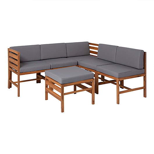 Alternate image 1 for Forest Gate™ 6-Piece Modular Acacia Wood Patio Sectional Set