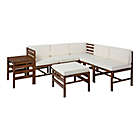 Alternate image 6 for Forest Gate&trade; 7-Piece Modular Acacia Wood Patio Sectional Set in Dark Brown/White