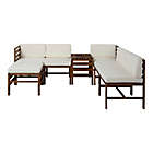 Alternate image 0 for Forest Gate&trade; 7-Piece Modular Acacia Wood Patio Sectional Set in Dark Brown/White