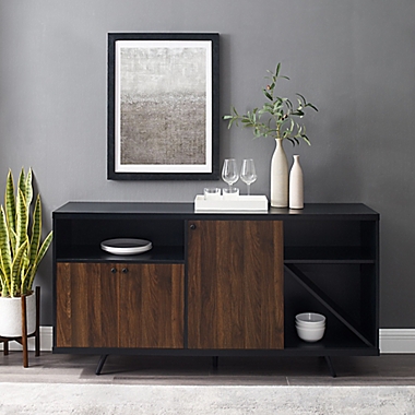 Forest Gate&trade; Grace 60-Inch 3-Door Sideboard in Black/Dark Walnut. View a larger version of this product image.