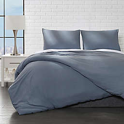 Ella Jayne Home Collection Brushed 3-Piece Full/Queen Duvet Cover Set in Charcoal