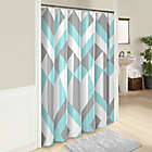 Alternate image 0 for Marble Hill 72-Inch x 72-Inch Lena Shower Curtain in Aqua/Grey