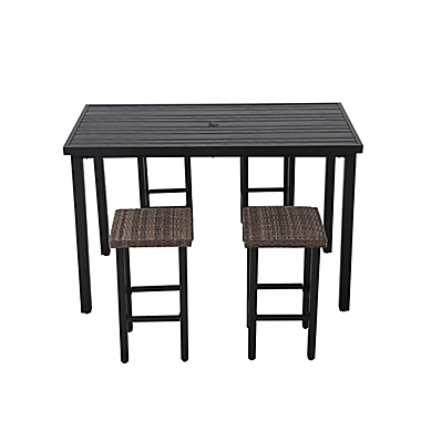Barrington 5-Piece High Patio Dining Set in Brown. View a larger version of this product image.