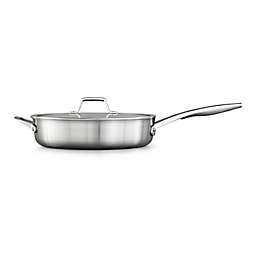 Calphalon® Premier™ Stainless Steel 5 qt. Covered Saute Pan with Helper Handle