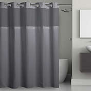 Hookless&reg; Waffle 71-Inch x 74-Inch Fabric Shower Curtain in Frost Grey