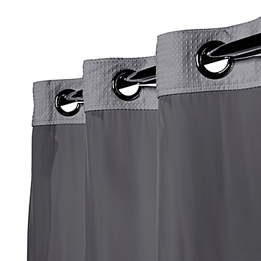 Hookless&reg; Waffle 71-Inch x 74-Inch Fabric Shower Curtain in Frost Grey. View a larger version of this product image.