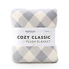 Alternate image 2 for Berkshire Blanket&reg; Serasoft&reg; Twin Plush Blanket in Grey Plaid