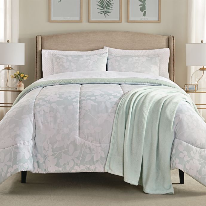 Harper 8 Piece Comforter Set In Pale Aqua Bed Bath Beyond