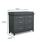 Alternate image 7 for Simmons Kids Avery 6-Drawer Dresser with Changing Top in Charcoal Grey by Delta Children