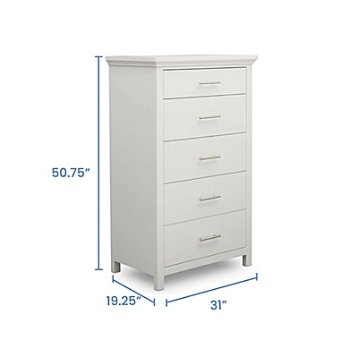 Simmons Kids Avery 5-Drawer Chest in Bianca White by Delta Children. View a larger version of this product image.
