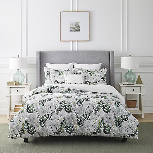Alternate image 1 for Pointehaven Monstera Combed Cotton 6-Piece Full/Queen Comforter Set in Green