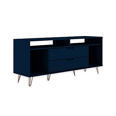 Manhattan Comfort&copy; Rockefeller 62.99-Inch TV Stand in Midnight Blue. View a larger version of this product image.